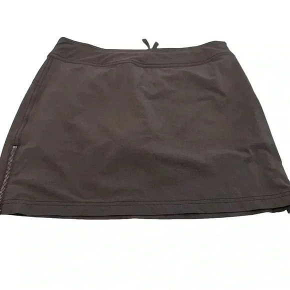 Athleta Skort Athletic Womens Taupe Build In Shorts Side Zip Pockets Size 6 - Picture 1 of 10